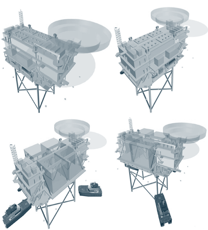Open and closed offshore substation concepts project illustration